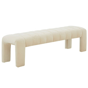 Safavieh Bellisima Channel Tufted Bench Cream SFV5127D