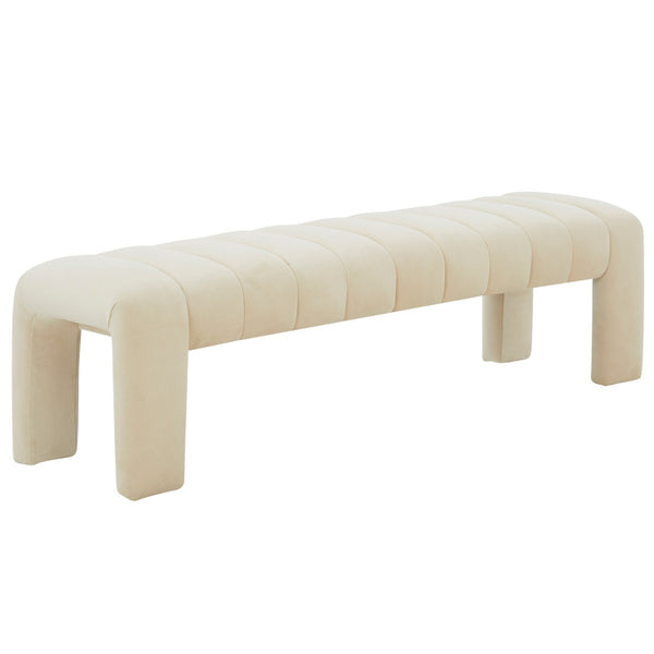 Safavieh Bellisima Channel Tufted Bench Cream SFV5127D