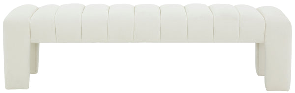 Safavieh Bellisima Channel Tufted Bench Ivory SFV5127E