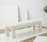 Safavieh Bellisima Channel Tufted Bench Ivory SFV5127E