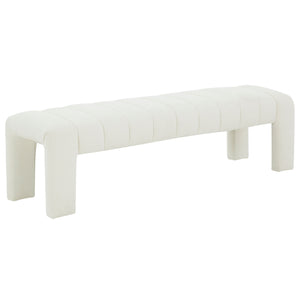 Safavieh Bellisima Channel Tufted Bench Ivory SFV5127E