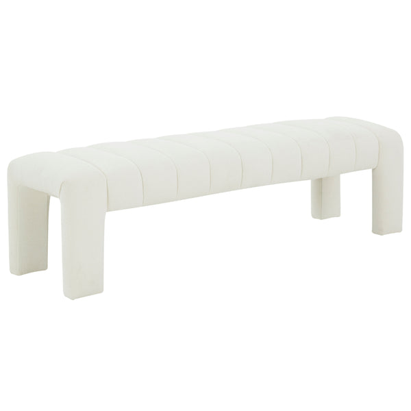 Safavieh Bellisima Channel Tufted Bench Ivory SFV5127E