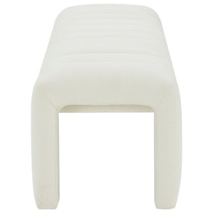 Safavieh Bellisima Channel Tufted Bench Ivory SFV5127E