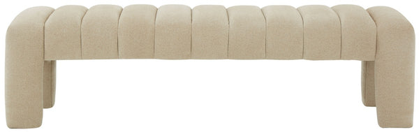 Safavieh Bellisima Channel Tufted Bench Tan SFV5127F