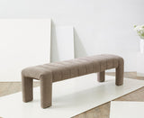 Safavieh Bellisima Channel Tufted Bench Brown SFV5127G