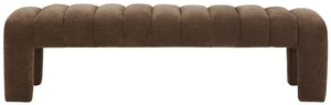Safavieh Bellisima Channel Tufted Bench Dark Brown SFV5127H