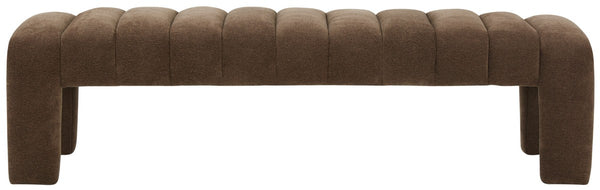 Safavieh Bellisima Channel Tufted Bench Dark Brown SFV5127H