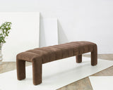 Safavieh Bellisima Channel Tufted Bench Dark Brown SFV5127H