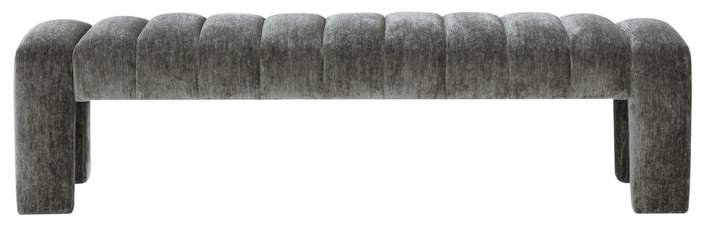 Bellisima Channel-Tufted Bench With Plush Foam Seat, Solid Wood Frame, Versatile Entryway Accent (63.2")