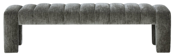 Bellisima Channel-Tufted Bench With Plush Foam Seat, Solid Wood Frame, Versatile Entryway Accent (63.2")