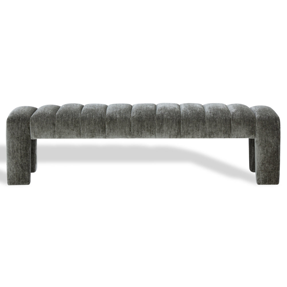 Bellisima Channel-Tufted Bench With Plush Foam Seat, Solid Wood Frame, Versatile Entryway Accent (63.2")