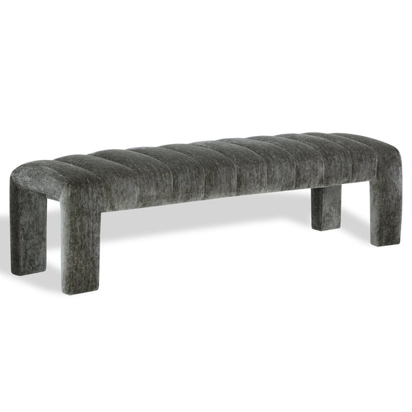 Bellisima Channel-Tufted Bench With Plush Foam Seat, Solid Wood Frame, Versatile Entryway Accent (63.2")