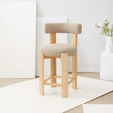 Safavieh Saralisa Boucle And Wood Counter Stool Brown / Natural SFV5129B