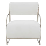 Safavieh Bethann Metal Frame Accent Chair White / Silver SFV5130A