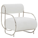 Safavieh Bethann Metal Frame Accent Chair White / Silver SFV5130A