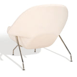 Safavieh Elyzabeth Linen And Metal Accent Chair Ivory / Silver SFV5131A