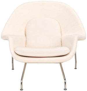 Safavieh Elyzabeth Linen And Metal Accent Chair Ivory / Silver SFV5131A