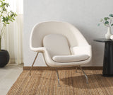 Safavieh Elyzabeth Linen And Metal Accent Chair Ivory / Silver SFV5131A