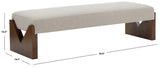 Safavieh Alayna Boucle Bench Oatmeal / Walnut SFV5132A