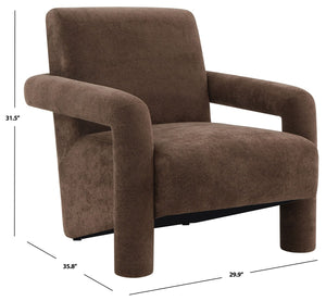 Safavieh Faylin Boucle Accent Chair Dark Brown SFV5134C