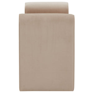 Safavieh GARTH Velvet Bench - Luxurious Upholstered Seating with Solid Pinewood Frame for Stylish Spaces Light Brown SFV5137A