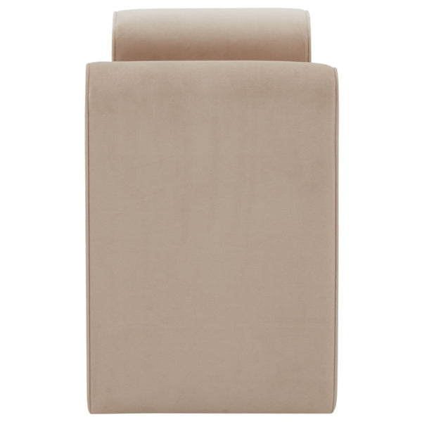 Safavieh GARTH Velvet Bench - Luxurious Upholstered Seating with Solid Pinewood Frame for Stylish Spaces Light Brown SFV5137A