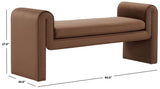 Safavieh Garth Velvet Bench Dark Brown SFV5137B