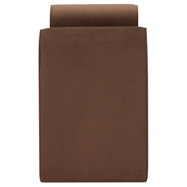 Safavieh GARTH Velvet Bench - Luxurious Upholstered Seating with Solid Pinewood Frame for Stylish Spaces Dark Brown SFV5137B