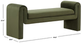 Safavieh Garth Velvet Bench Forest Green SFV5137C