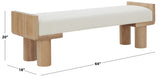 Safavieh Iryna Boucle And Wood Bench Ivory / Natural SFV5138A