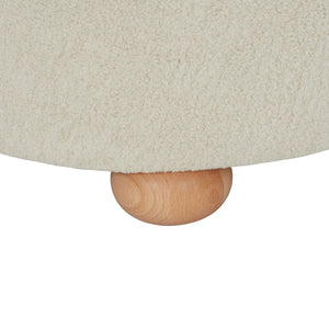 Galloway Wingback Teddy Accent Chair — Plush Supportive Foam, Solid Wood Frame, Cozy Reading Seat