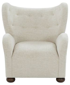 Galloway Wingback Teddy Accent Chair — Plush Supportive Foam, Solid Wood Frame, Cozy Reading Seat