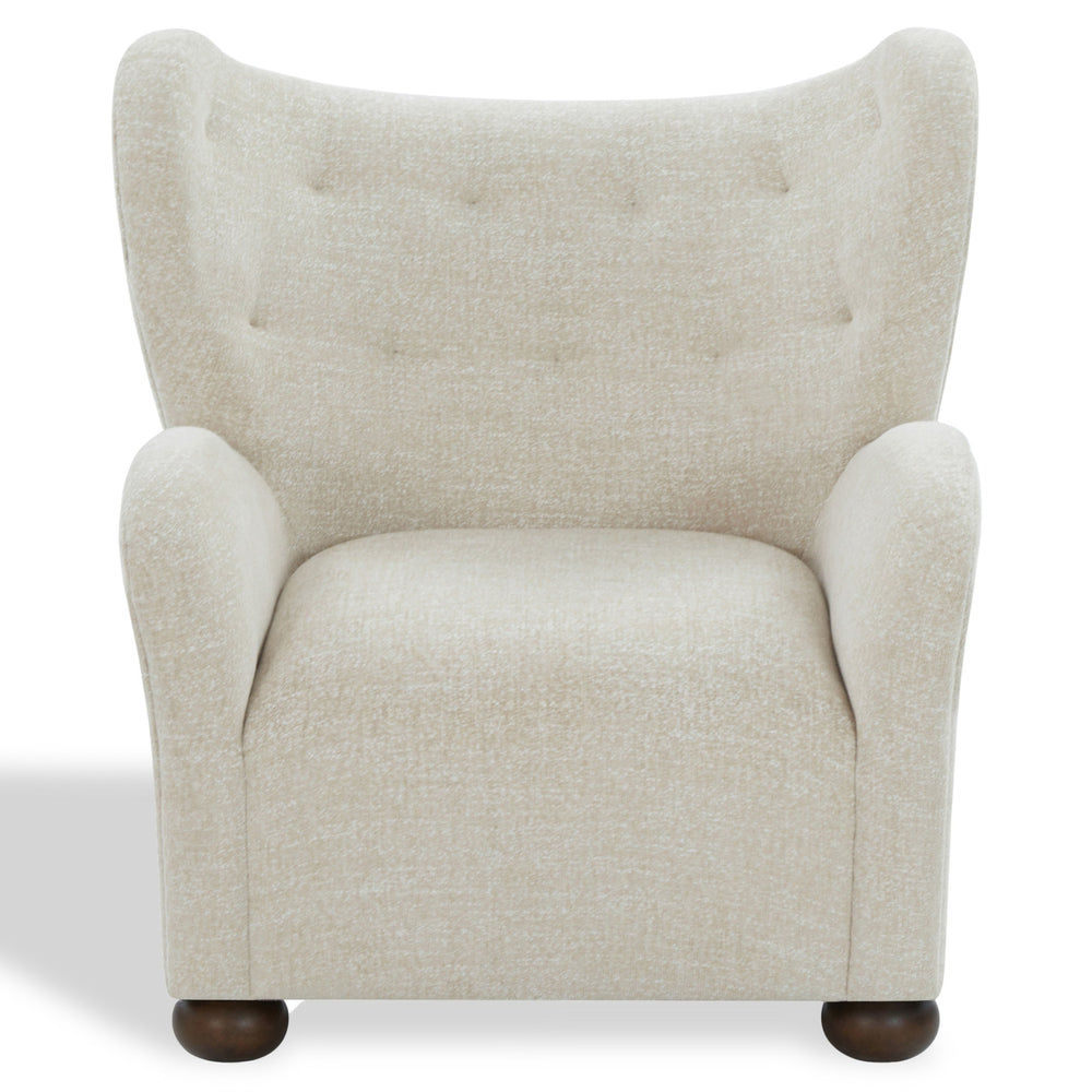 Galloway Wingback Teddy Accent Chair — Plush Supportive Foam, Solid Wood Frame, Cozy Reading Seat