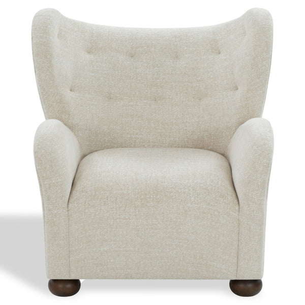 Galloway Wingback Teddy Accent Chair — Plush Supportive Foam, Solid Wood Frame, Cozy Reading Seat