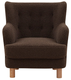 Safavieh Rainier Wingback Accent Chair Dark Brown / Natural SFV5140A