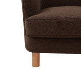 Safavieh Rainier Wingback Accent Chair Dark Brown / Natural SFV5140A