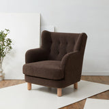 Safavieh Rainier Wingback Accent Chair Dark Brown / Natural SFV5140A