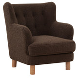 Safavieh Rainier Wingback Accent Chair Dark Brown / Natural SFV5140A