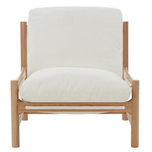 Safavieh Damalie Boucle Accent Chair Ivory / Natural SFV5141A