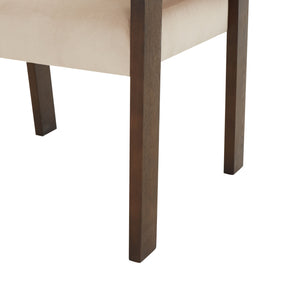 Safavieh Phineus Velvet Channel Tufted Dining Chair - Elegant Green Upholstery With Sturdy Beech Wood Frame Light Brown ,Walnut Wood ,Fabric ,Foam Sfv5144b