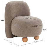 Safavieh Kalia Boucle Bun Foot Accent Chair Brown / Natural SFV5145A