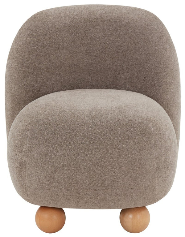 Safavieh Kalia Boucle Bun Foot Accent Chair Brown / Natural SFV5145A