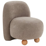 Safavieh Kalia Boucle Bun Foot Accent Chair Brown / Natural SFV5145A