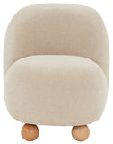 Safavieh Kalia Boucle Bun Foot Accent Chair Tan / Natural SFV5145B