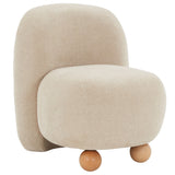 Safavieh Kalia Boucle Bun Foot Accent Chair Tan / Natural SFV5145B