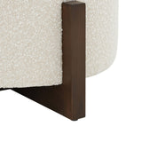 Safavieh Danylyn Boucle Storage Ottoman Cream / Dark Brown SFV5146A