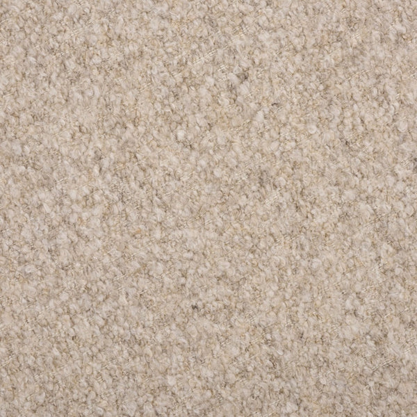 Safavieh TOBIANNA Round Boucle Ottoman - Versatile Accent Piece for Modern Living Rooms and Cozy Spaces Beige / Burl SFV5149B