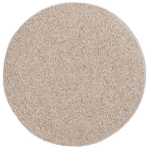 Safavieh TOBIANNA Round Boucle Ottoman - Versatile Accent Piece for Modern Living Rooms and Cozy Spaces Beige / Burl SFV5149B
