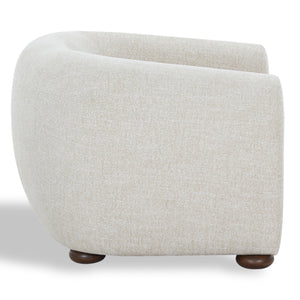 Safavieh Freddy Barrel Back Accent Chair Rubberwood Frame Fabric Upholstered Living Room Seat SFV5151A