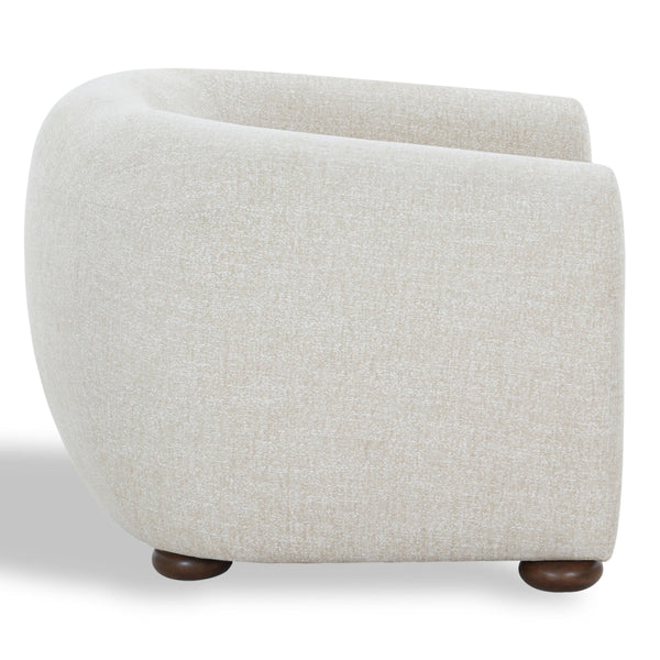 Safavieh Freddy Barrel Back Accent Chair Rubberwood Frame Fabric Upholstered Living Room Seat SFV5151A